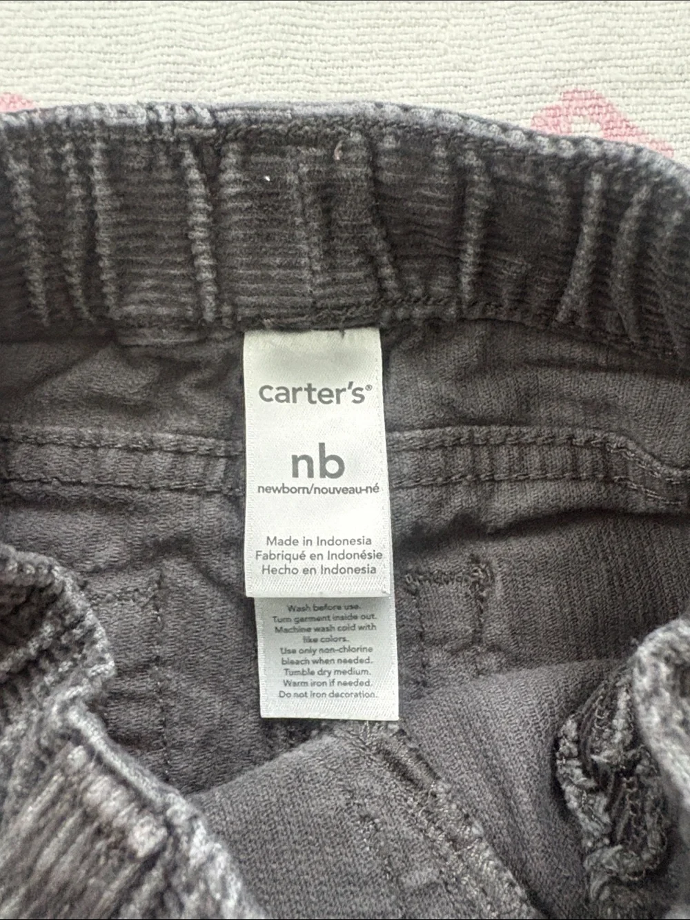 5for25  | Carter's Dark Gray/Light Black Pull-On Corduroy Jeans